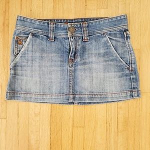 ABERCROMBIE Distressed Mini Jean Skirt Sz 00